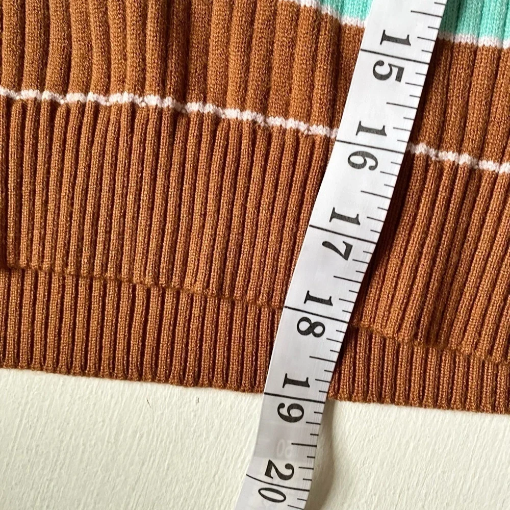 White Birch Striped Long Sleeve Cropped Sweater - Picture 11 of 12